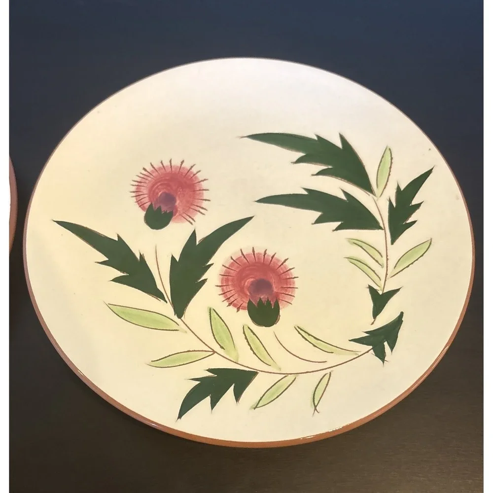 Stangl Pottery Pink THISTLE 2 Salad Plates - 8